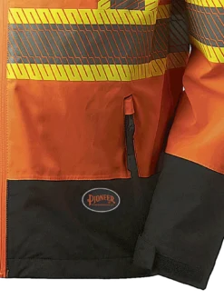 Pioneer Hi Vis Softshell Waterproof/Breathable Prem Safety Jacket | S-4XL Hi-Vis Work Wear