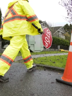 Hi-Vis Work Wear Pioneer 150D Waterproof Hi Vis Safety Bib Pants | XS-5XL