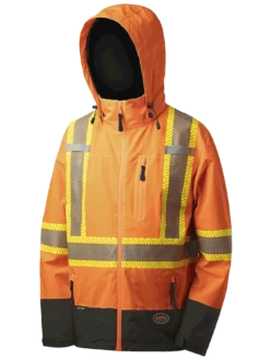Pioneer Hi Vis Softshell Waterproof/Breathable Prem Safety Jacket | S-4XL Hi-Vis Work Wear