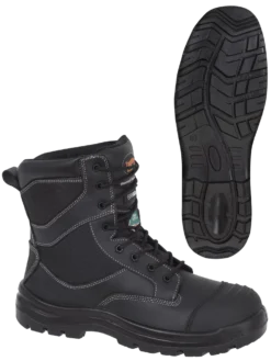 Pioneer Khyber Deluxe Metal-Free 8" Leather Safety Work Boots | Sizes 7 - 14 8 Inch Safety Boots