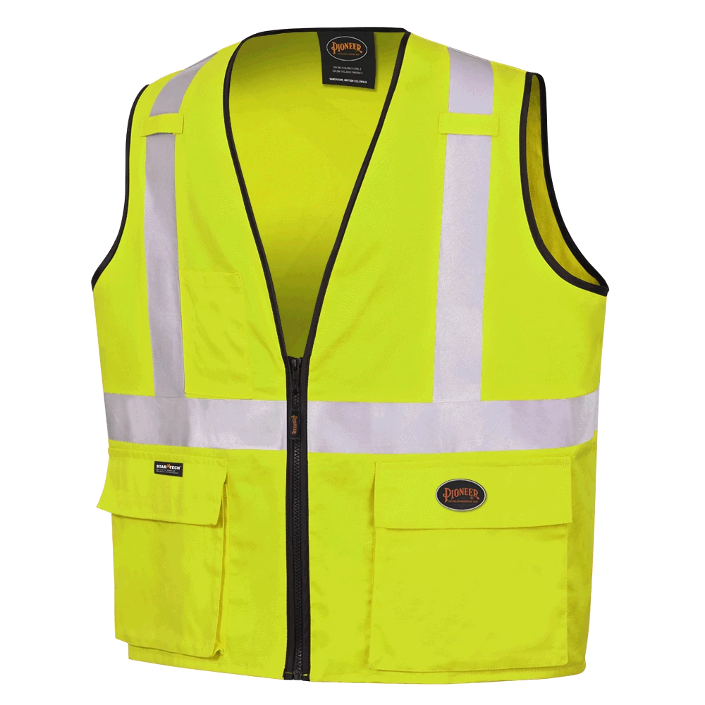 Pioneer Hi Viz 100% Cotton Safety Vest | Sizes Small - 5XL