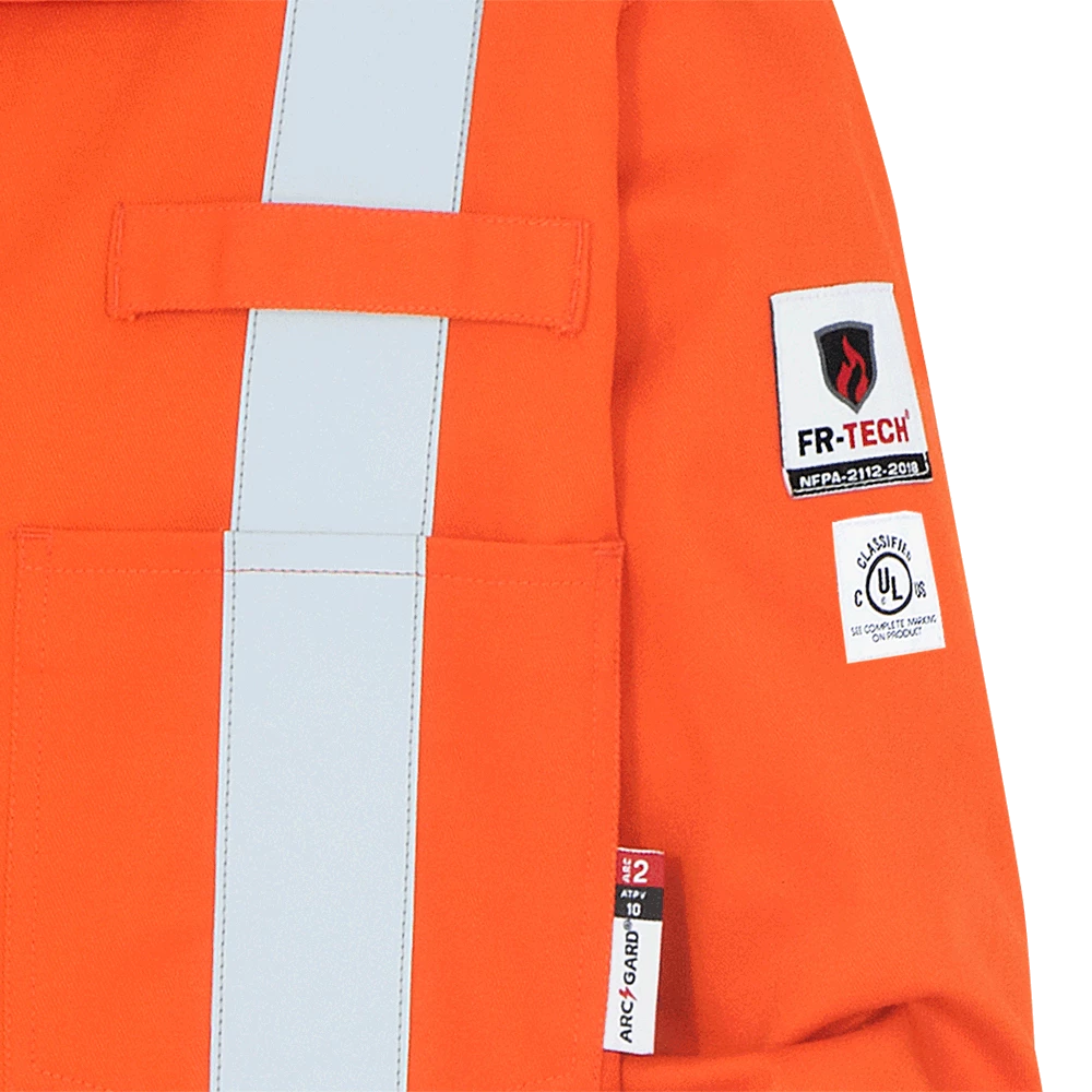 Pioneer “The Rock” 88/12 FR-Tech® Hi Vis 7 Oz Coveralls With 2" Reflective Stripe | Sizes 36 - 66 Flame Resistant Work Wear