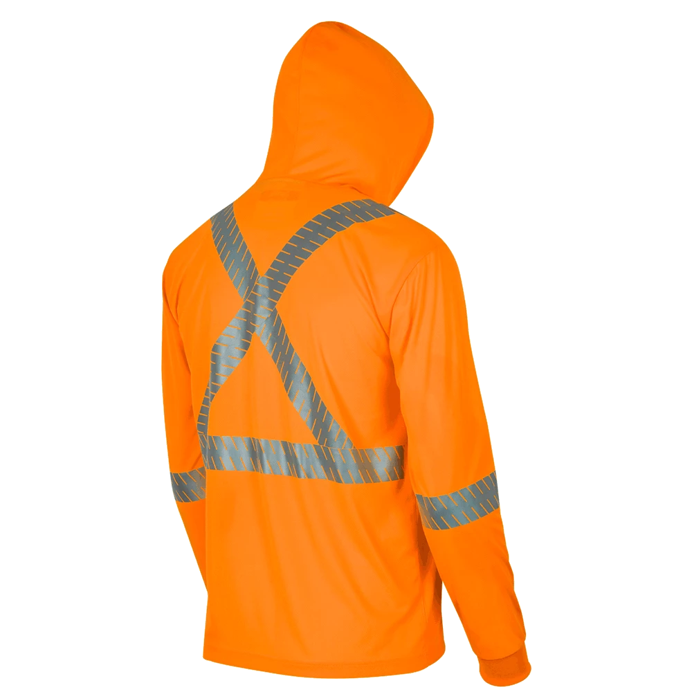 Pioneer Birdseye Safety Hoodie Shirt With Kangaroo Pocket | Sizes S - 4XL Hi-Vis Work Wear