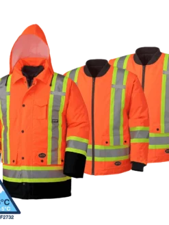 Pioneer Hi-Vis 6-In-1 Winter Work Parka | XS-5XL Hi-Vis Work Wear