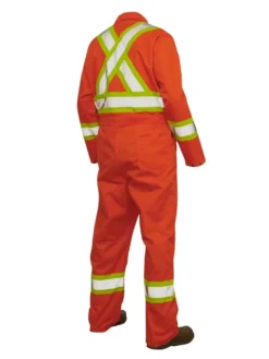 Hi-Vis Work Wear Tough Duck S792 Unlined Hi Vis Poly/Cotton Coveralls | XS-5XL