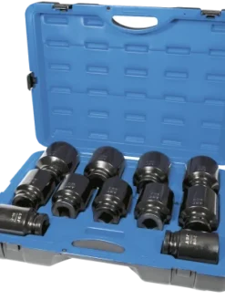 Power Tool Accessories Jet 1" Dr. Jumbo Deep Impact Socket Set - SAE Jumbo Deep - 6 Point - 12 Piece