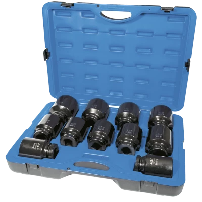 Power Tool Accessories Jet 1" Dr. Jumbo Deep Impact Socket Set - SAE Jumbo Deep - 6 Point - 12 Piece