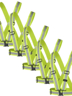 Pioneer Hi-Vis 4-Point Tearaway Adjustable Safety Sash | Pack Of 5 Hi-Vis Work Wear