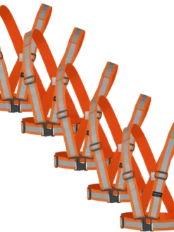 Pioneer Hi-Vis 4-Point Tearaway Adjustable Safety Sash | Pack Of 5 Hi-Vis Work Wear