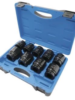 Jet 1" Dr. Impact Socket Set - SAE - 6 Point - 9 Piece