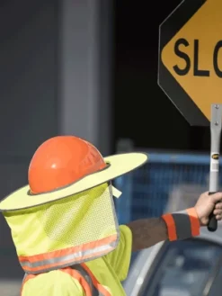 Personal Protective Equipment Pioneer Ranger Style Hi-Vis Hard Hat Mesh Sun Shade