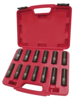 Power Tool Accessories ITC 1/2" Dr. Deep Impact Socket Set - Metric - 6 Point - 13 Piece